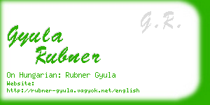 gyula rubner business card